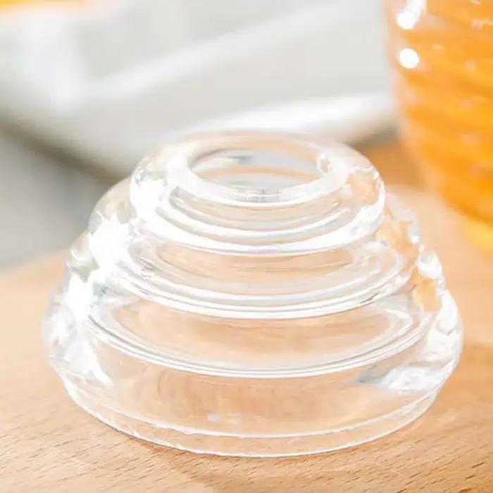 Pot de miel créatif en nid d'abeille avec bâton d'agitation