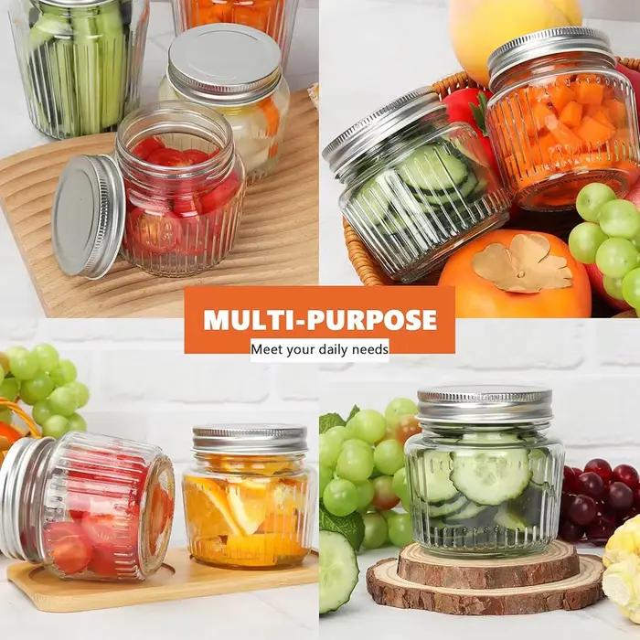 Pots Mason en verre avec couvercles
