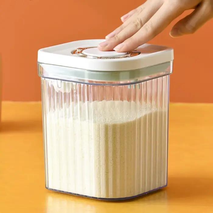 Boîte de stockage de lait en poudre à motif rayé