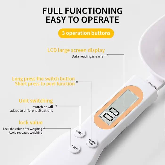Balance de cuisine électronique 500g 0.1g LCD mesure numérique farine alimentaire cuillère