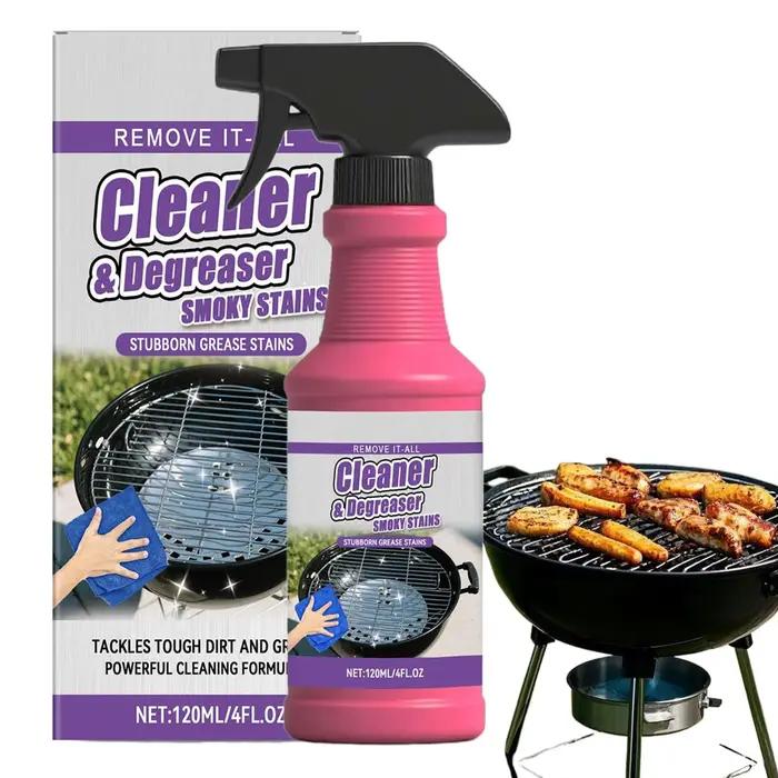 Nettoyant pour grille de barbecue, nettoyant pour grilles et poêles, pour éliminer les taches brûlées et gras, agent dégraissant puissant pour les taches d'huile tenaces