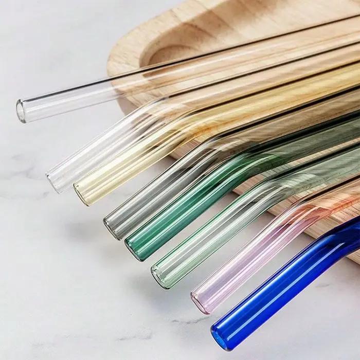 Paille à Smoothie en verre avec brosse en paille