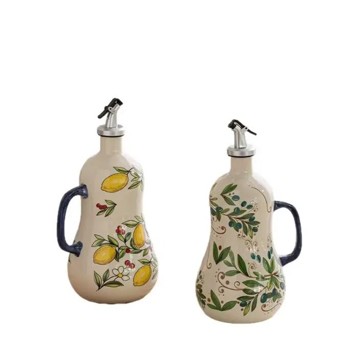 Bouteille créative en céramique pour vinaigre et huile