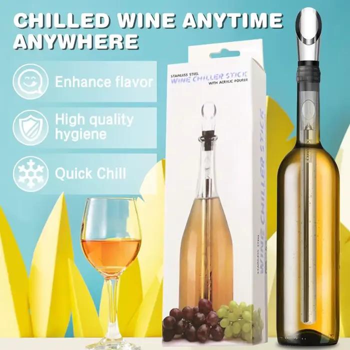 Bâton de refroidissement de vin en acier inoxydable bleu rapide et efficace pour bar et occasions spéciales