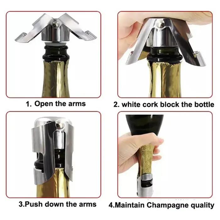 Bouchon de bouteille de champagne en acier inoxydable
