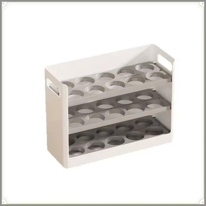 Boîte de rangement pour œufs en ABS de qualité alimentaire, pliable, grande capacité, pour garder les œufs frais, porte latérale du réfrigérateur, porte-œufs pour la cuisine domestique