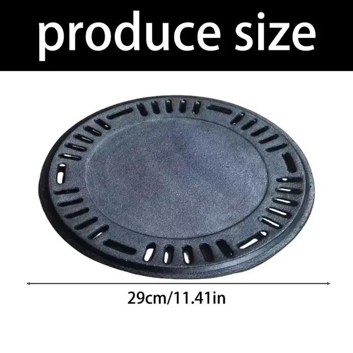 Plaque barbecue perforée en fer conception coréenne casserole multipurposée Rétention chaleur D2rd