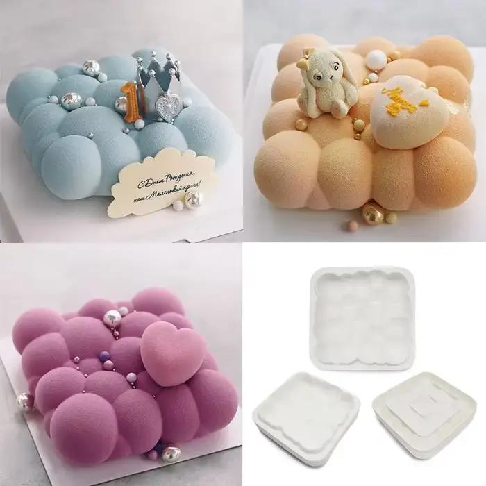 Moule à gâteau en silicone pour la cuisson de desserts français bricolage outil de cuisson de Noël décoration de mousse au chocolat de manière spectaculaire créativité occasion spéciale