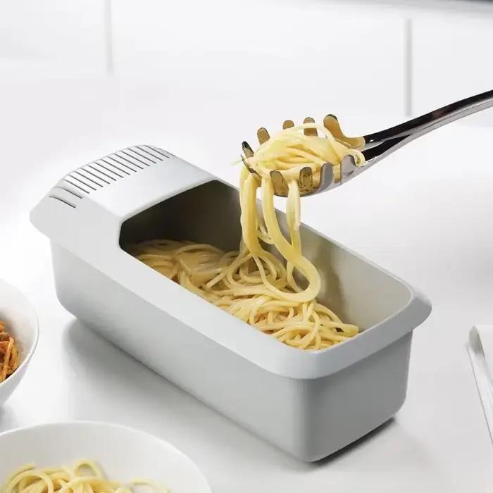 Boîte à pâtes hinta en plastique respectueux de l'environnement pour cuisiner et drainer les pâtes, idéale pour les soirées entre amis et les dîners familiaux
