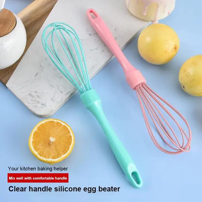 Fouet à œufs manuel en Silicone résistant à la chaleur