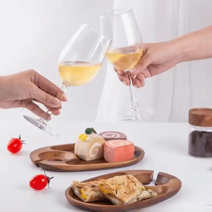Plateaux à apéritifs en bois à surface lisse