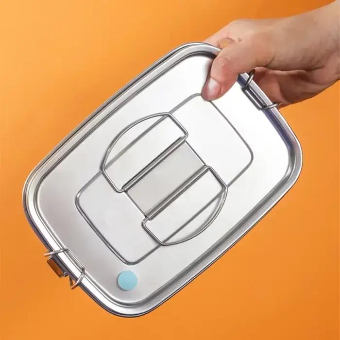 Boîte à déjeuner de rangement scellée à 2 couches en acier inoxydable