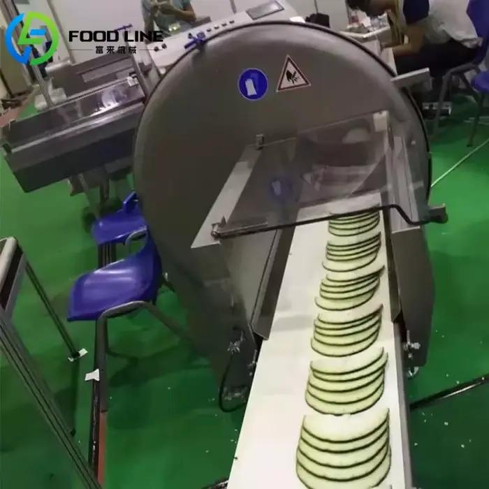Trancheuse automatique de viande congelée de saucisse trancheuse de viande congelée Machine de découpe trancheuse de viande congelée de bacon Commercial