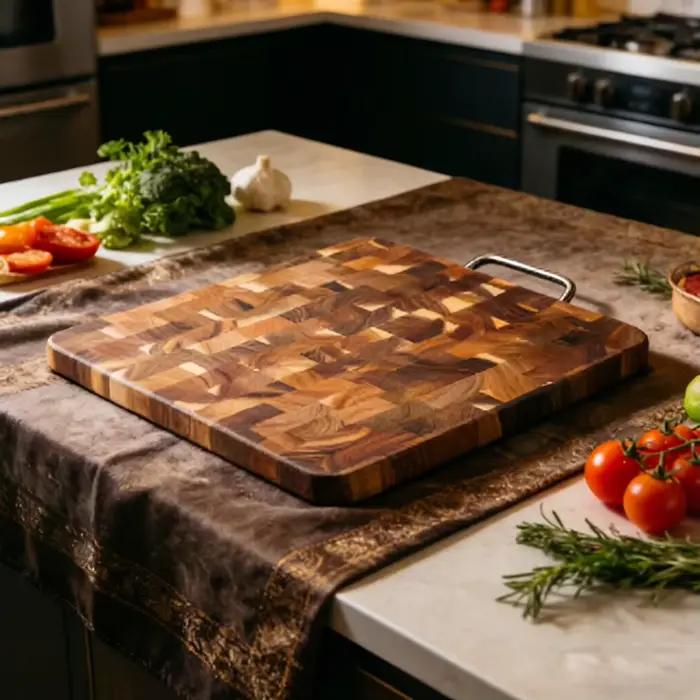 Planche à découper en bois d'acacia