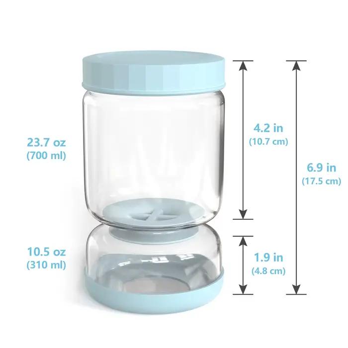 Bocal en verre de 1000 ml pour cornichons et kimchi