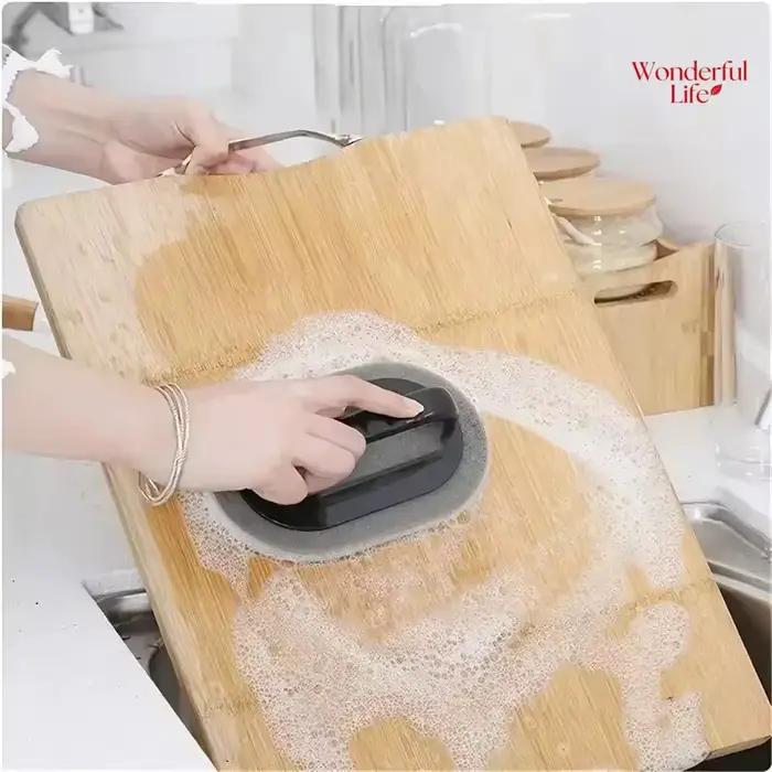 Éponge magique émeri, brosse, lingette, gomme, nettoyeur, cuisine, bain, rouille, forte décontamination, outils de nettoyage avec poignée, outils ménagers