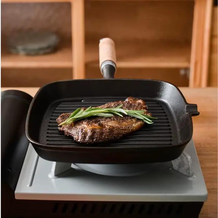 Poêle à steak en fonte épaissie