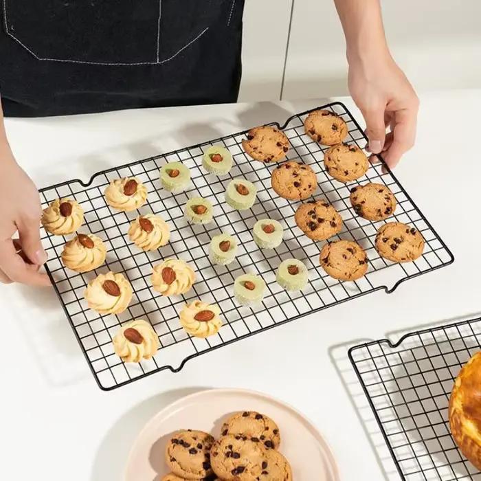 Support de refroidissement pour pain, biscuits, gâteaux, en acier inoxydable, grille sèche goutte à goutte, poêle de cuisson, outils de cuisson ménagers, accessoires de cuisine