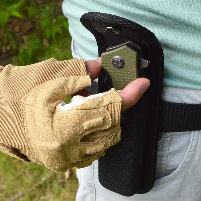Harnds-Étui universel DulKnife avec boucle de ceinture, poudres, outils multifonctions, convient au couteau de poche pliant de 5.5"