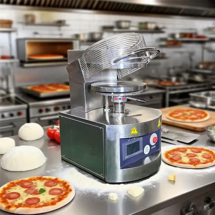 Machine à presser la pâte à pizza personnalisée, très vendue, avec plaque chauffante à contrôle indépendant, base automatique commerciale