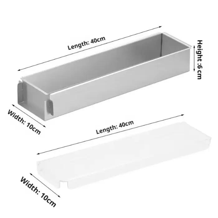 Moule rectangulaire en acier inoxydable, ensemble de cuisson de gâteaux, boîte de rangement, plateau à gâteaux Long, spatule, outils, Kit complet d'accessoires de boulangerie