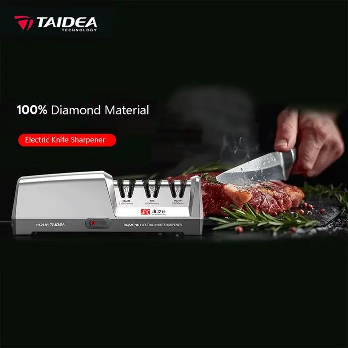 TAIDEA Affûteur de couteaux électrique professionnel – Système en 3 étapes