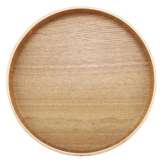 Assiette de service en bois, assiette à thé, fruits, bonbons, nourriture, décoration de la maison, vaisselle anglaise ronde, assiette à salade, assiette à dessert, accessoires de cuisine