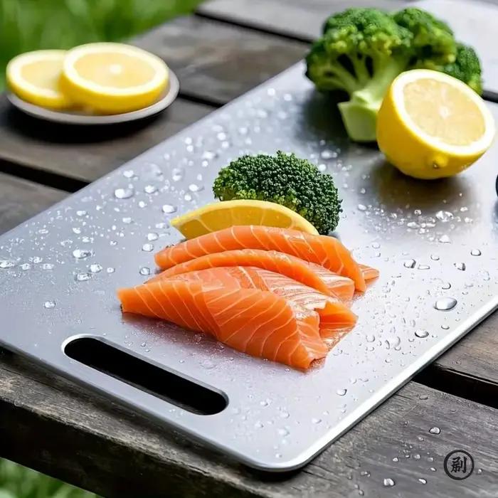 Planche à découper portable double face en titane – Qualité alimentaire pour la cuisine