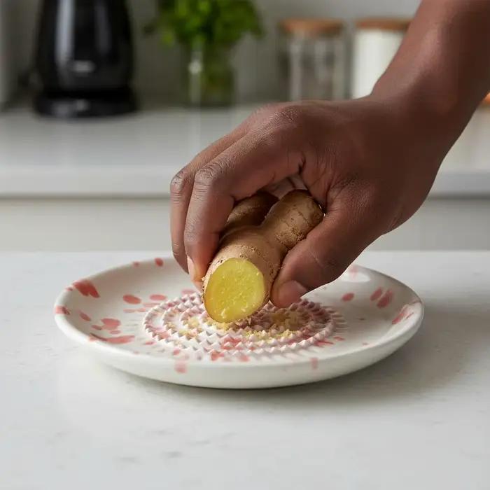 Râpe à gingembre en céramique portable, outil de cuisine en porcelaine pour broyer les carottes, le wasabi, les fruits, les légumes, le gingembre, l'ail et le fromage