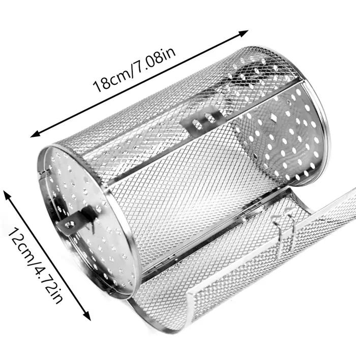Panier de cuisson rotatif en acier inoxydable pour four
