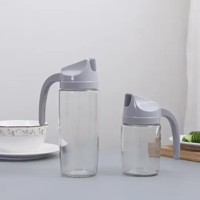 Bouteilles à ouverture automatique pour huile et vinaigre, récipient d'huile d'olive, miel, bouteille d'huile en verre de cuisine de 300/600/630ML