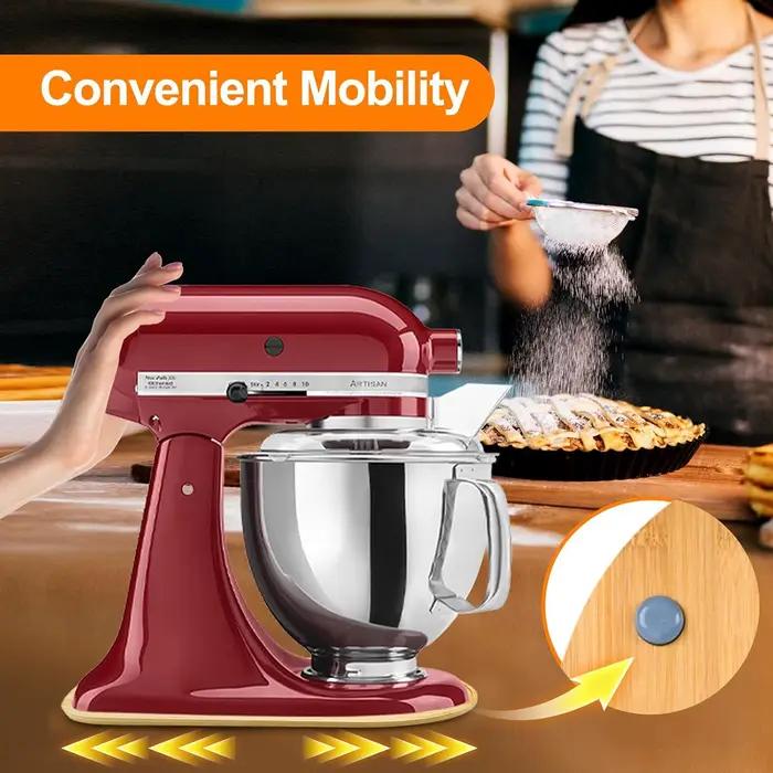 Curseur de mélangeur en bambou pour batteur sur socle à tête inclinable KitchenAid 4.5-5 Qt