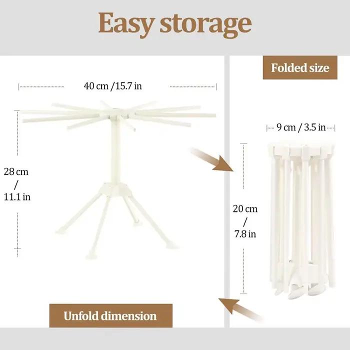 Support de séchage de pâtes pliable