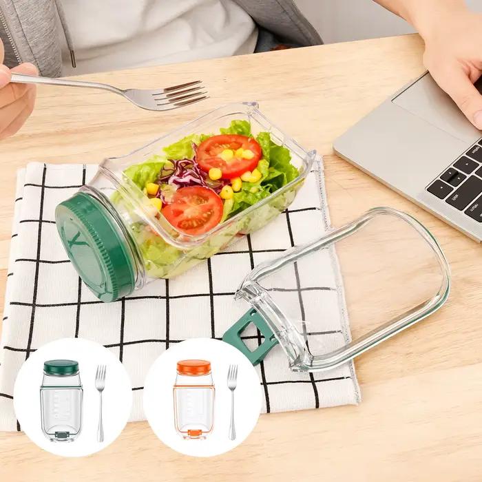 Boîte à salade portable Salad Pod en ABS avec compartiments séparés pour salades fraîches et vinaigrettes occasions de voyage et pique-nique