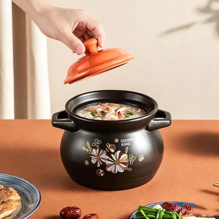 COOKER KING-Marmite d'empereur pour Leurs oût, cuisinière à gaz domestique, marmite à soupe spéciale haute température, marmite en céramique, marmite en argile