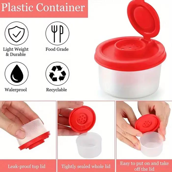 Mini salière et poivrière de voyage en plastique