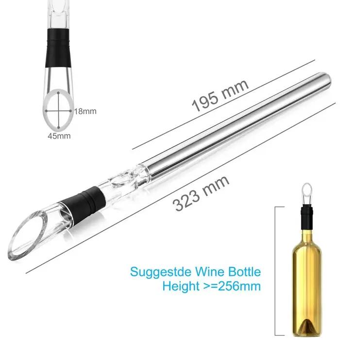 Le bâton de refroidissement du vin en acier inoxydable garde le vin réfrigéré en 15 Minutes