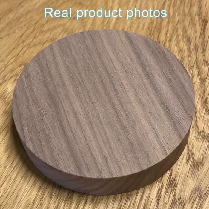 Bloc de bois rond en noyer noir naturel