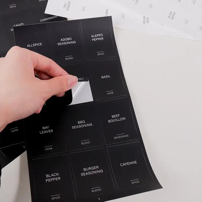 Ensemble d'étiquettes autocollantes imperméables pour pots de cuisine