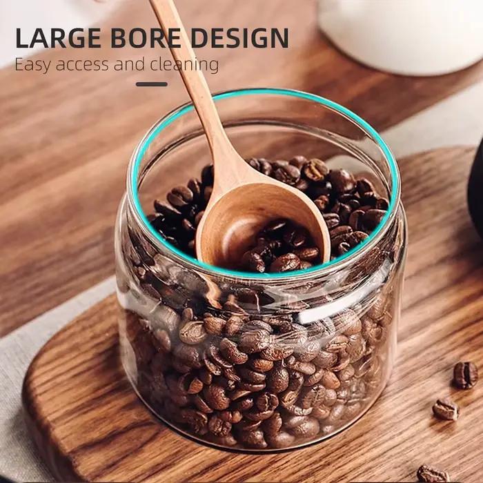 Bocal hermétique en verre scellé sous vide pour grains de café