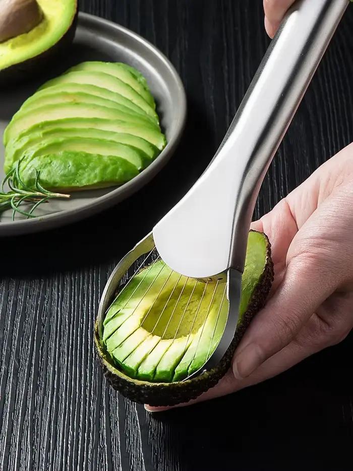 Couteau d'avocat Gadget coupe-acier inoxydable Gadgets de cuisine artefact de coupe de fruits tout