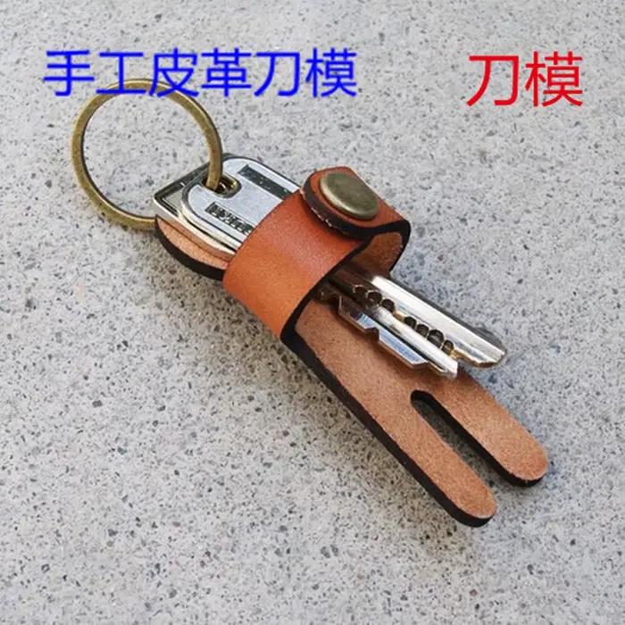 Lame en acier japonaise, matrice en bois, forme humaine, porte-clés, conception de câlin, poinçon artisanal en cuir, outil à main, couteau coupé, moule, accessoires de couture