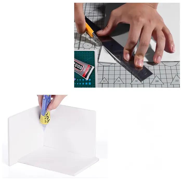 Plaque en mousse PVC noire/blanche pour modélisme