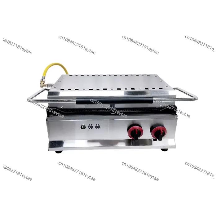 Grill à panini professionnel au gaz pour café et petit-déjeuner