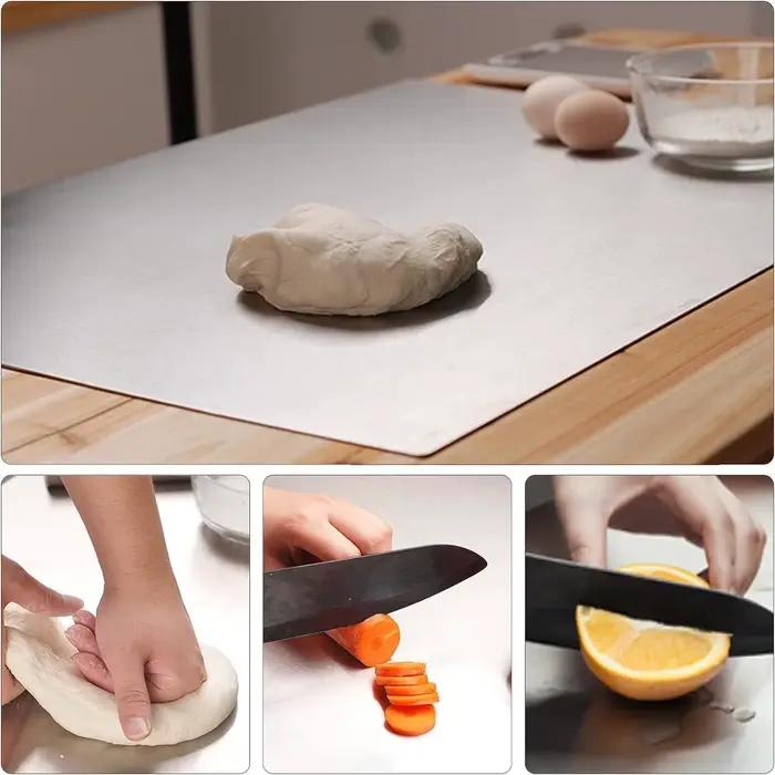 Planche à découper en acier inoxydable de qualité alimentaire 304