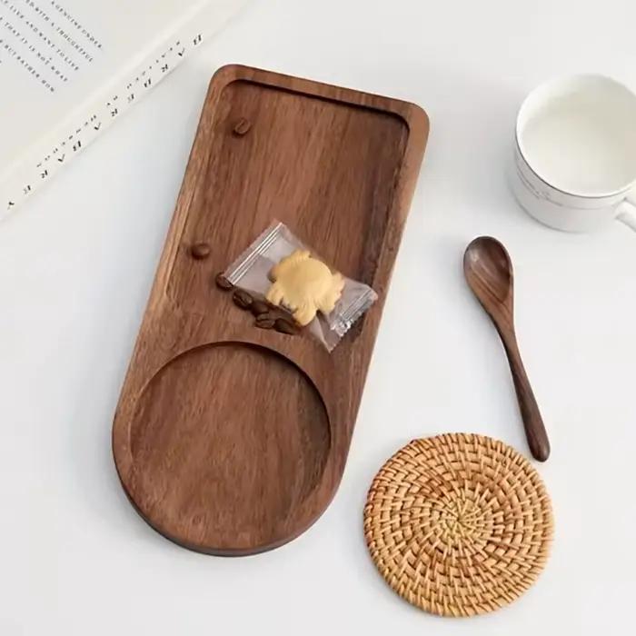 Plateau à café assiette en bois