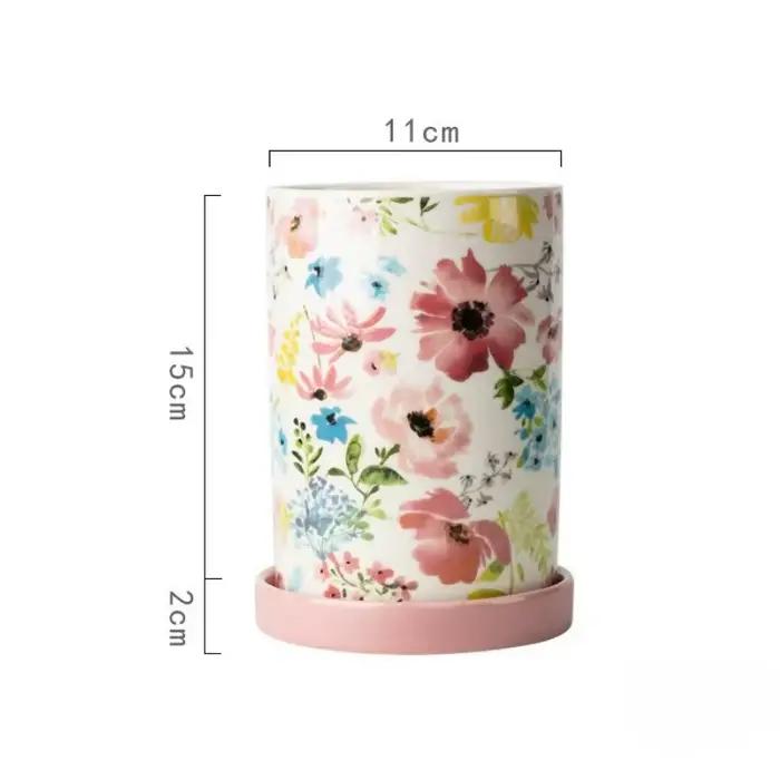 Fournitures de rangement de cuisine en céramique, porte-baril de baguettes, porte-couteau, cuillère et fourchette, pot de rangement de fleurs pour une organisation élégante