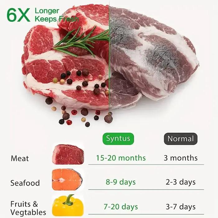 Sacs sous vide pour aliments, scelleuse sous vide pour aliments frais, conservation longue, 12 + 15 + 20 + 25 + 30cm x 500cm, rouleaux/Lot de sacs pour emballeur sous vide