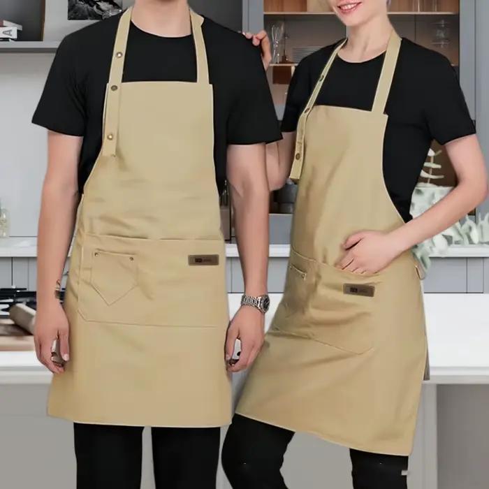 Tabliers de cuisine pour femmes et hommes, nouvelle mode, tablier de travail de Chef pour gril, Restaurant, Bar, boutique, cafés, uniforme de Studios d'ongles de beauté