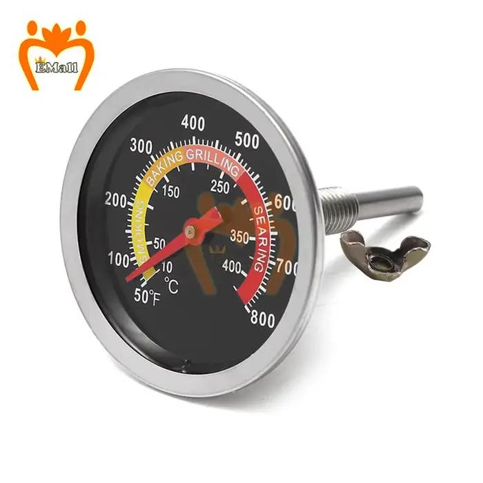 Thermomètre pour barbecue en acier inoxydable, jauge de température 50-800 degrés Fahrenheit 10-400 degrés Celsiu, four de cuisson des aliments